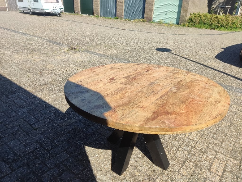 Ronde tafel, Ophalen, Gebruikt, Rond, Vier personen