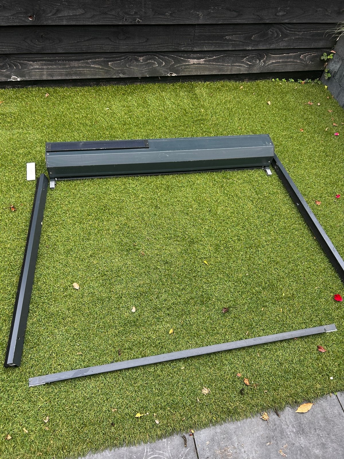 Elektrisch rolluik - Grijs - 130 cm breed, Ophalen, Gebruikt, 200 cm of meer, Grijs