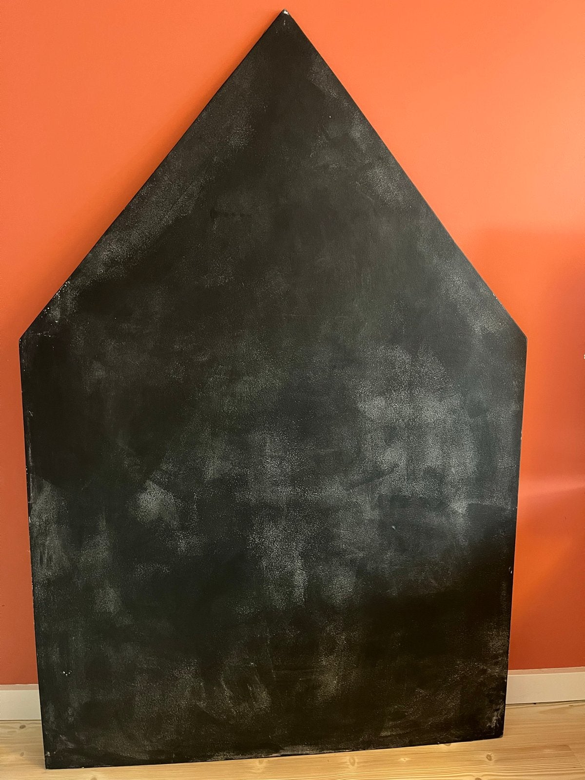Zwart krijtbord in huisvorm, Ophalen, Hout, Overige stijlen, Gebruikt