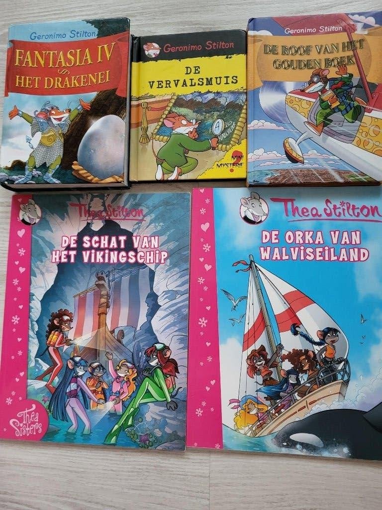 Geronimo Stilton + Thea Stilton stripboeken, Boeken, Verzenden, Zo goed als nieuw, Fictie algemeen