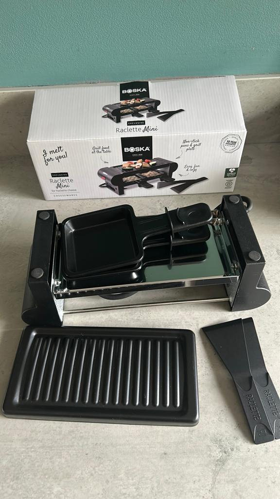 Boska Raclette Mini - Compacte Raclette Grill, Ophalen of Verzenden, Zo goed als nieuw, 4 t/m 7 personen
