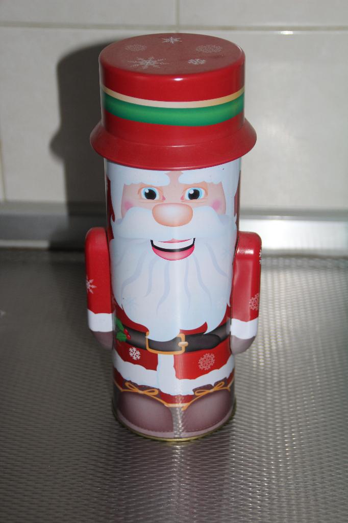 kerstman blik 24cm hoog, Ophalen of Verzenden, Gebruikt, Overige