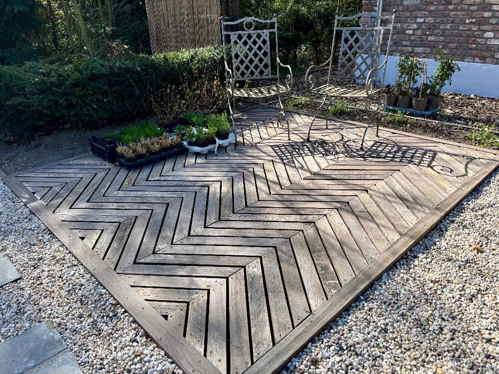 Vlonder balken, Ophalen, Gebruikt, Hout