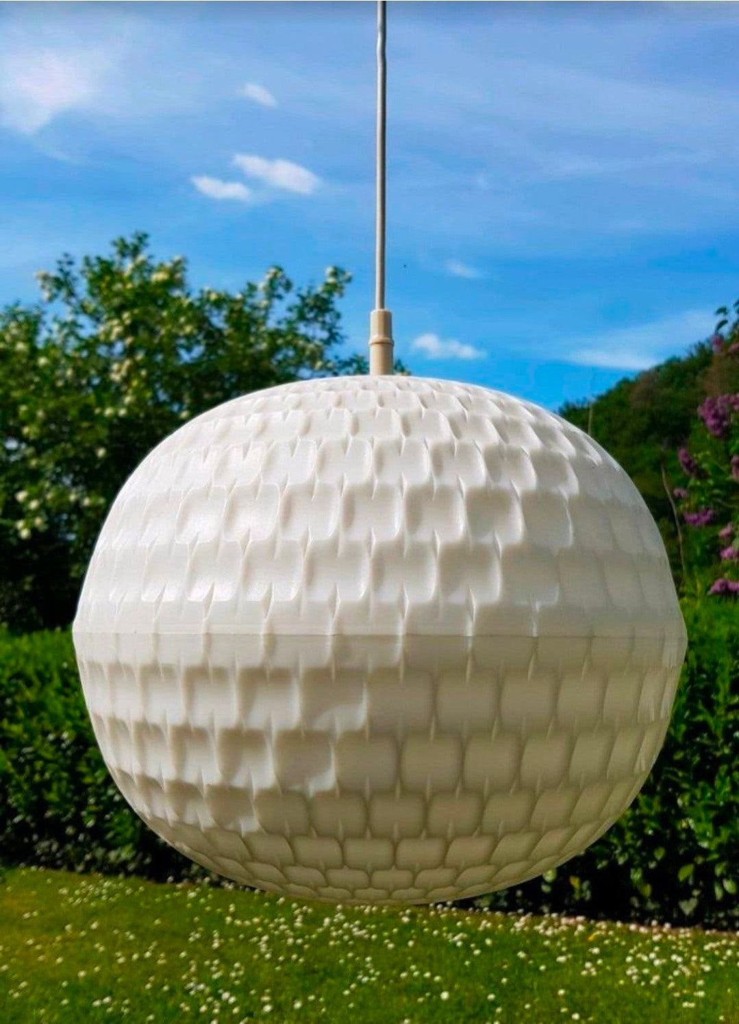 Erco Leuchten, bollamp Seventies hanglamp Space Age 70er, Kunststof, Modern, Scandinavisch, Zo goed als nieuw, E27 (groot)