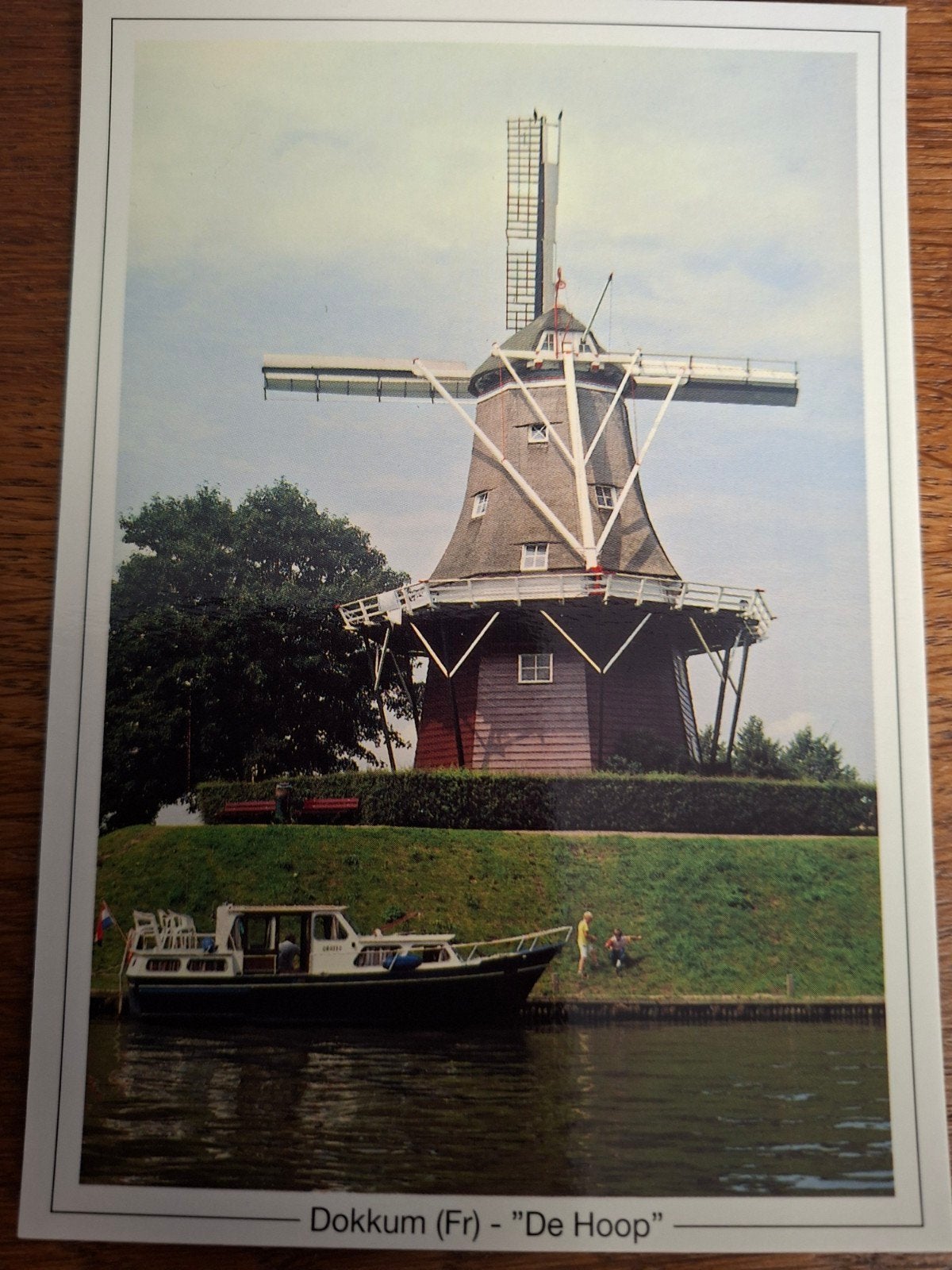 Ansichtkaart Dokkum (Fr) - Korenmolen "De Hoop", Ophalen of Verzenden, 1960 tot 1980, Gelopen, Friesland