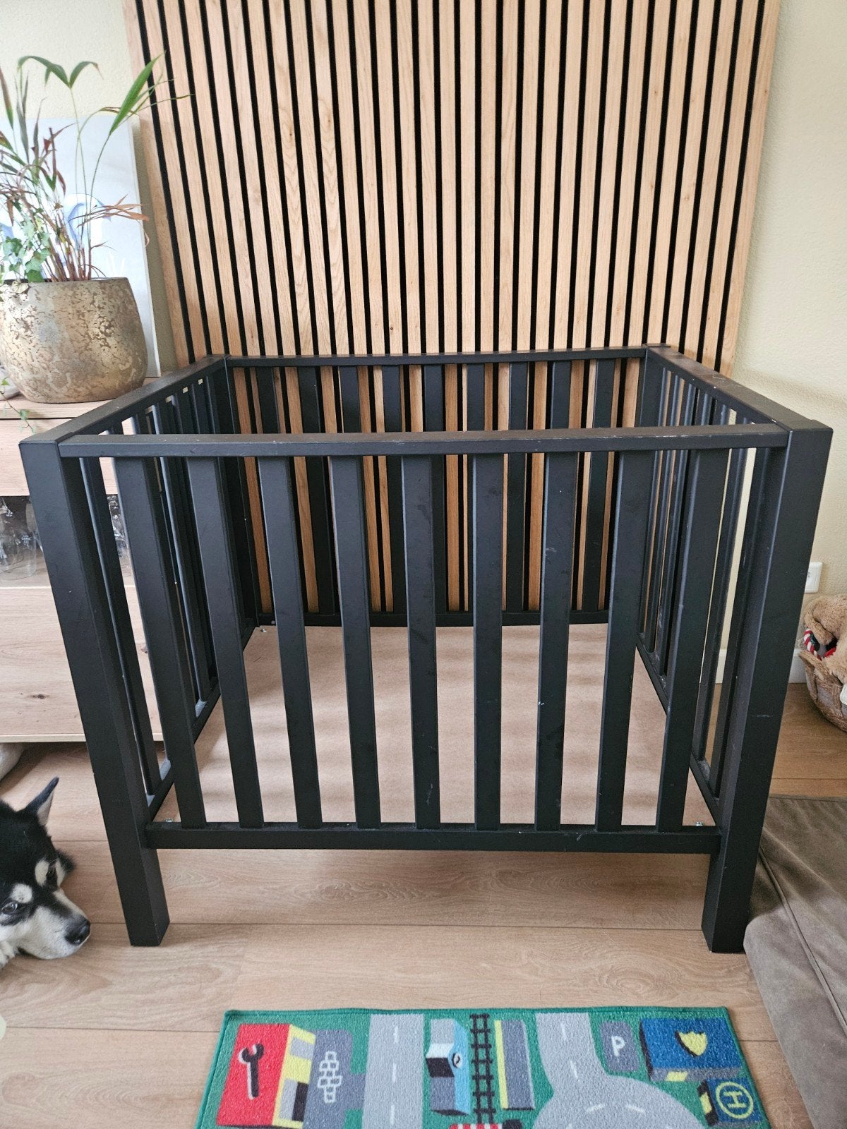 Zwarte box 100 x 80 cm, Ophalen, Gebruikt, Rechthoekig, In hoogte verstelbaar