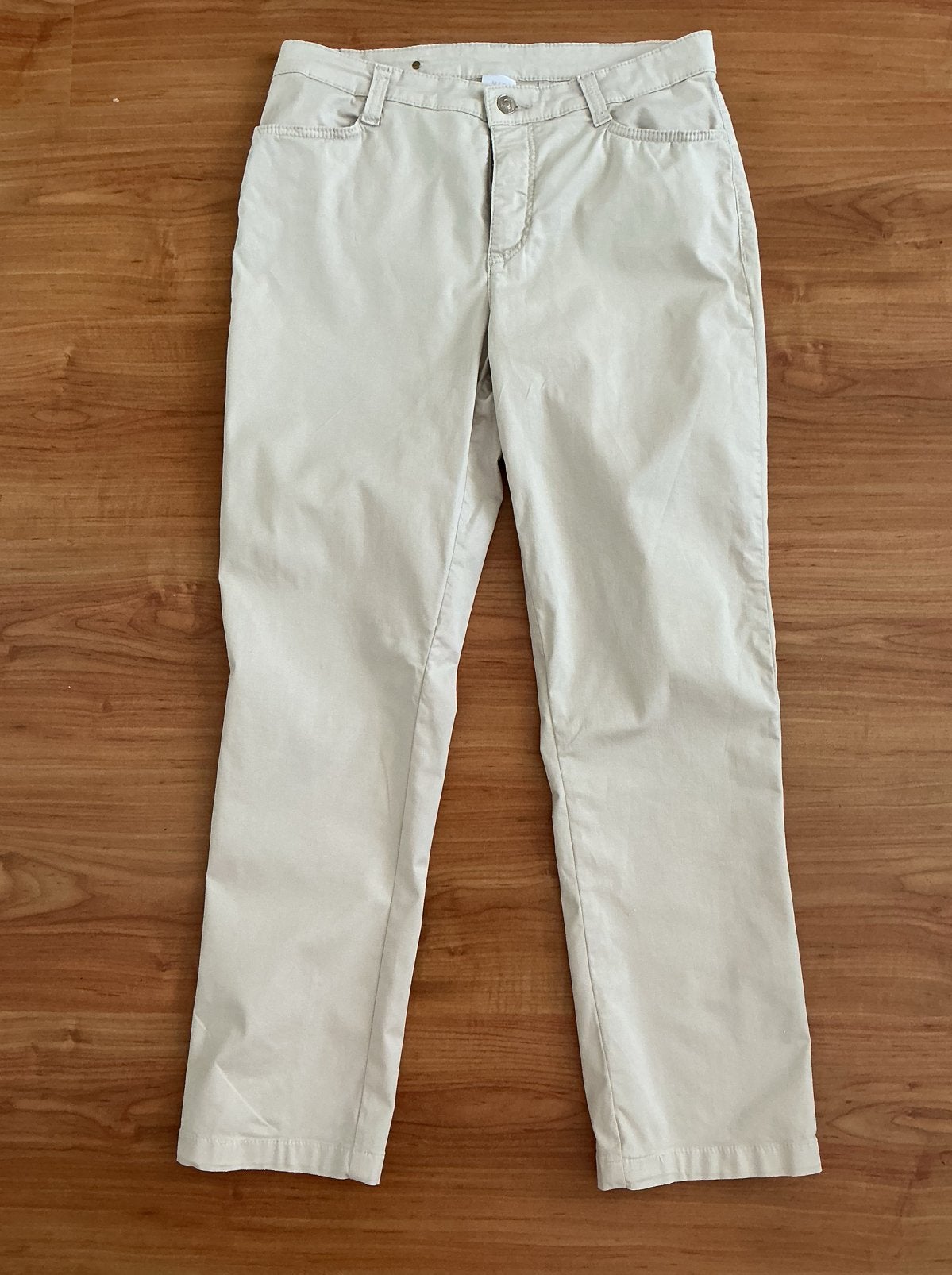 Broek van MAC mt 36/38 Khaki hoge taille als NIEUW, Ophalen of Verzenden, Zo goed als nieuw, Maat 36 (S), Lang