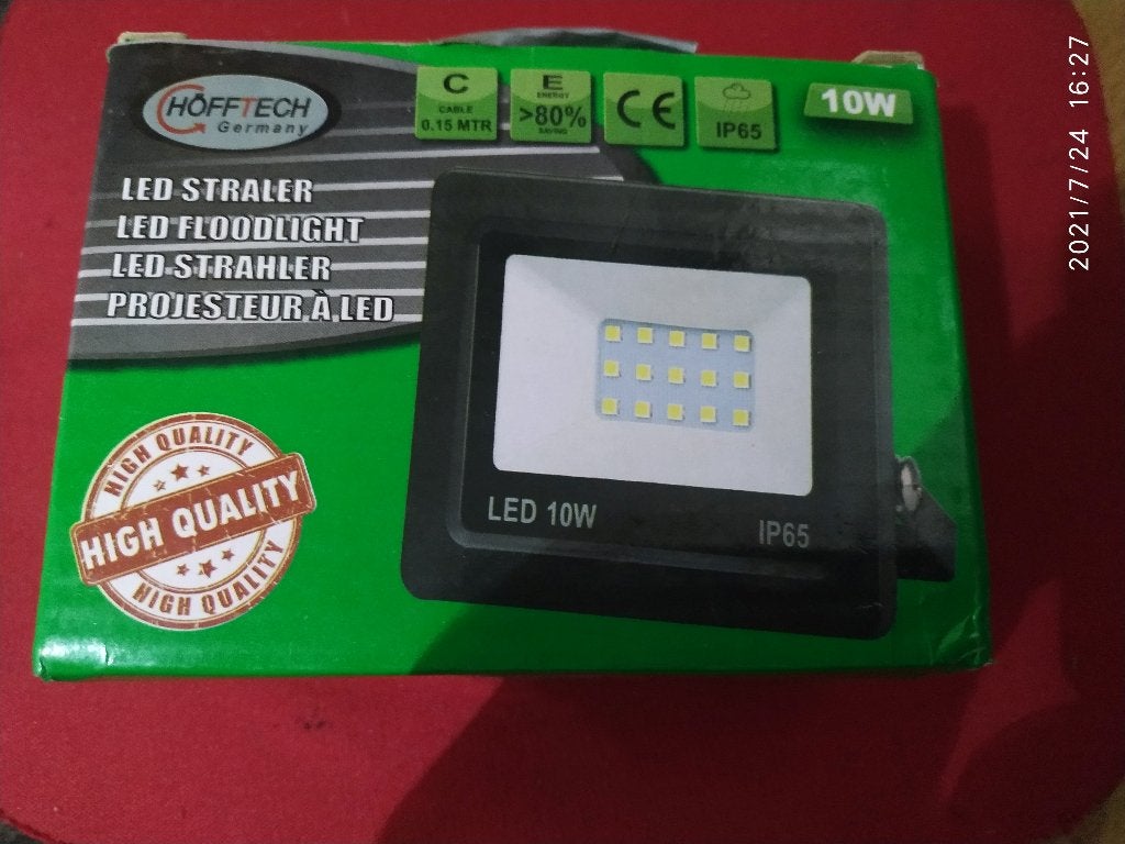 LED Straler 10W - Slim Line Floodlight - IP65 Buitenlamp, Minder dan 50 watt, Wandlamp, Ophalen of Verzenden, Netvoeding