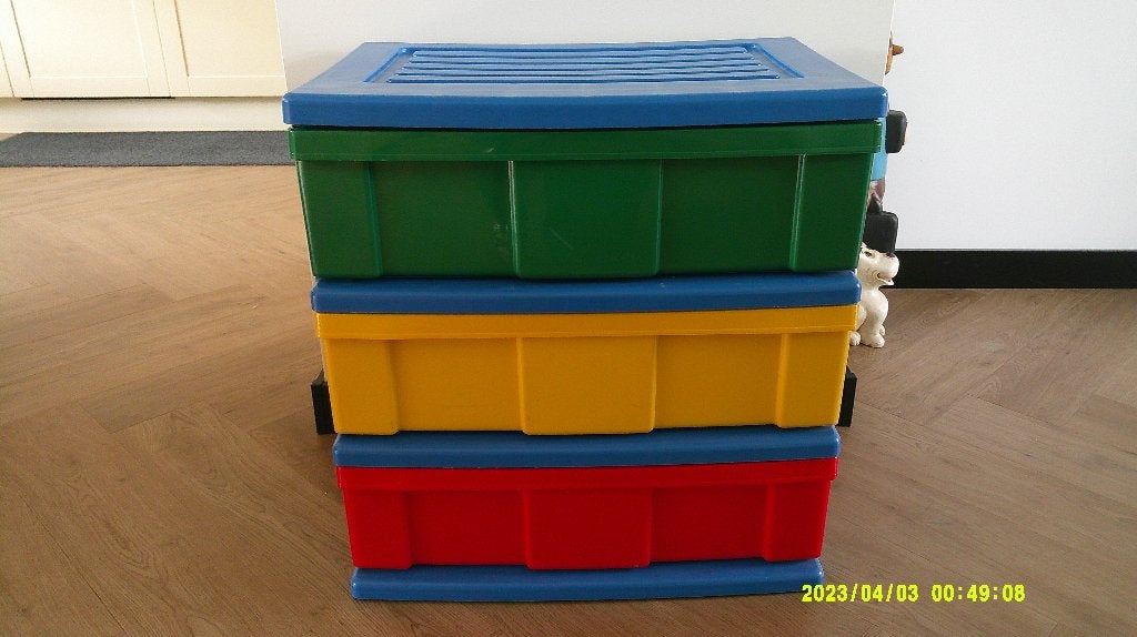 Ladekastje voor Duplo of Lego of ander speelgoed., Huis en Inrichting, Ophalen, Kunststof, 50 tot 100 cm, Zo goed als nieuw