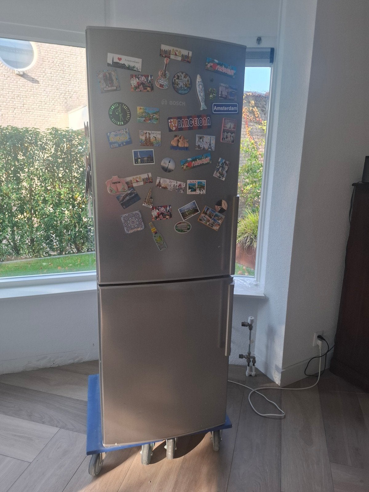Bosch Koel-vriescombinatie met 3 vrieslades, Ophalen, Gebruikt, 200 liter of meer, 60 cm of meer