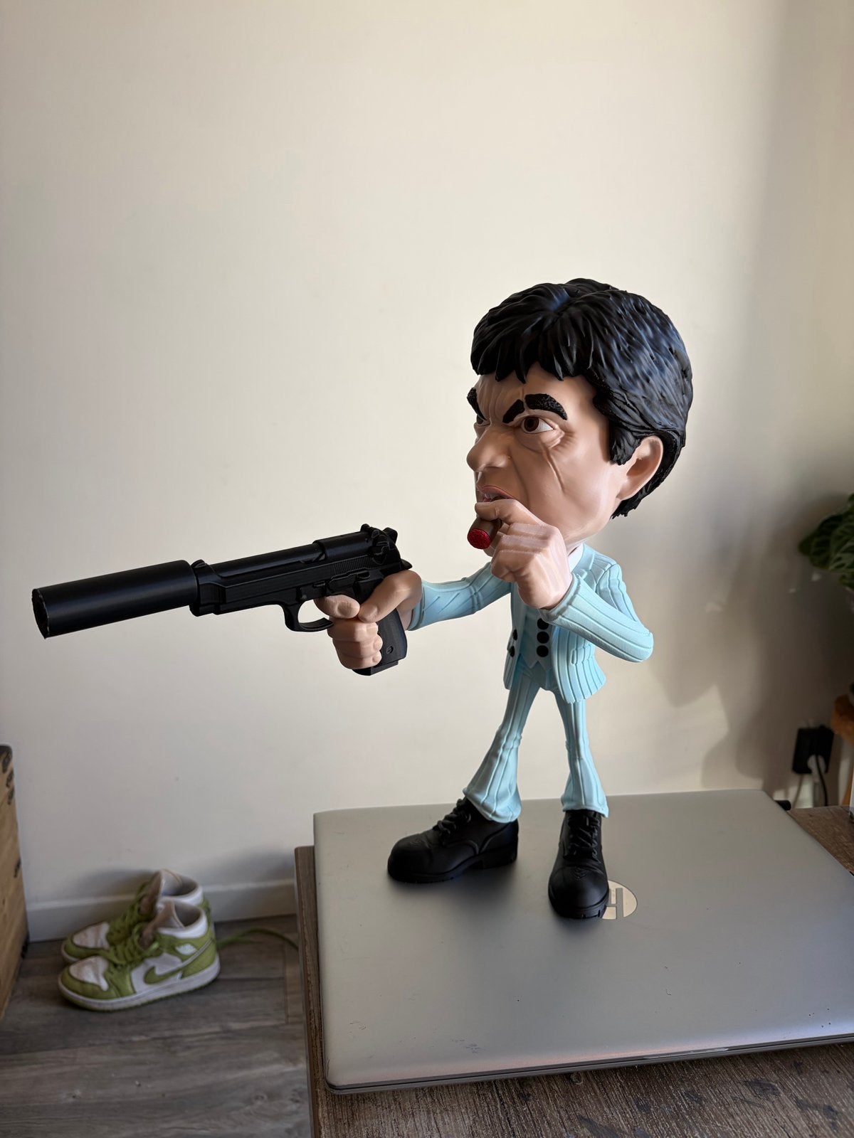 3D Geprinte Scarface Figuur met Wapen, Verzamelen, Ophalen of Verzenden, Nieuw