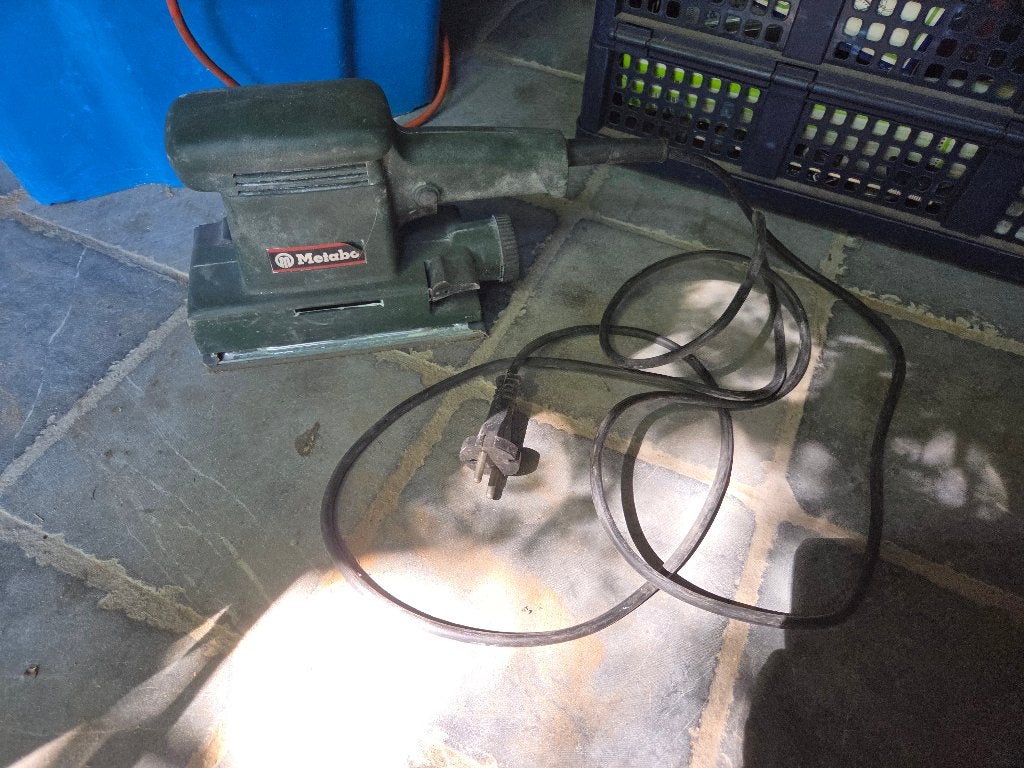 metabo vlak schuurmachine S-221, Ophalen of Verzenden, Gebruikt, Minder dan 600 watt, Vlakschuurmachine