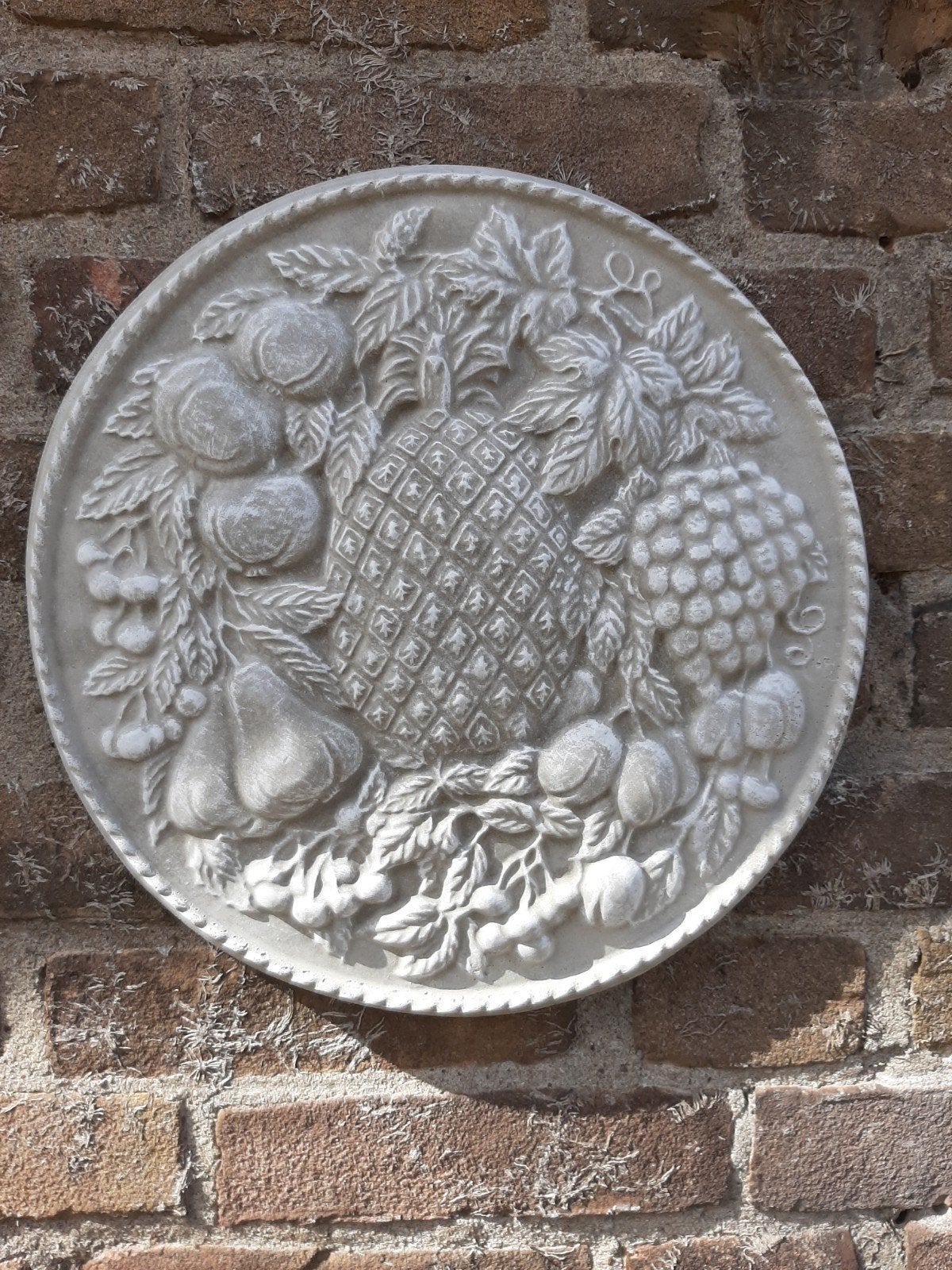 Fruit wanddecoratie betonnen beeld tuinbeeld beton, Ophalen of Verzenden