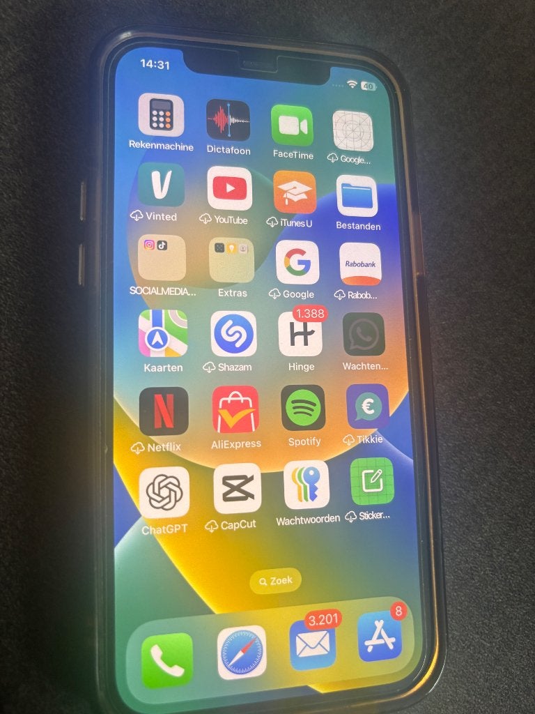 iphone 12 zwart, 128GB in perfecte staat
