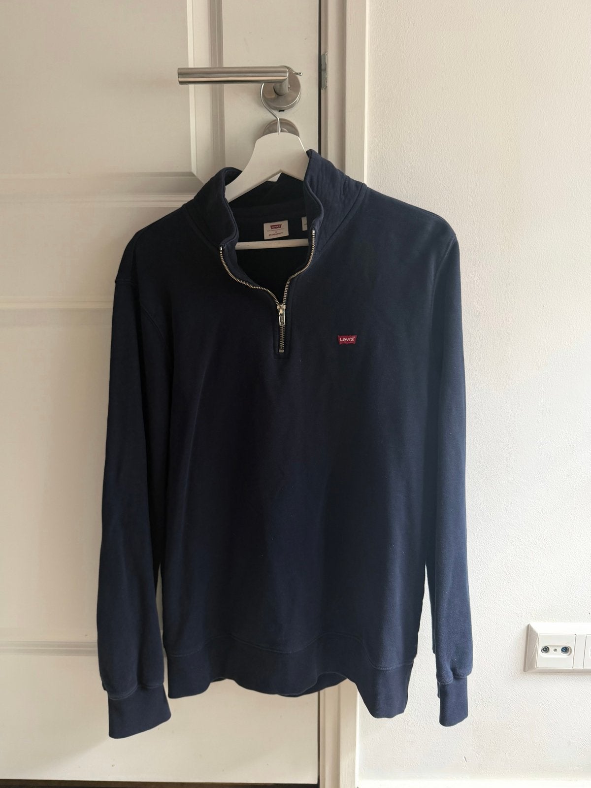 Levi's Quarter-Zip Trui - Donkerblauw, Maat S, Kleding | Heren, Ophalen of Verzenden, Zo goed als nieuw
