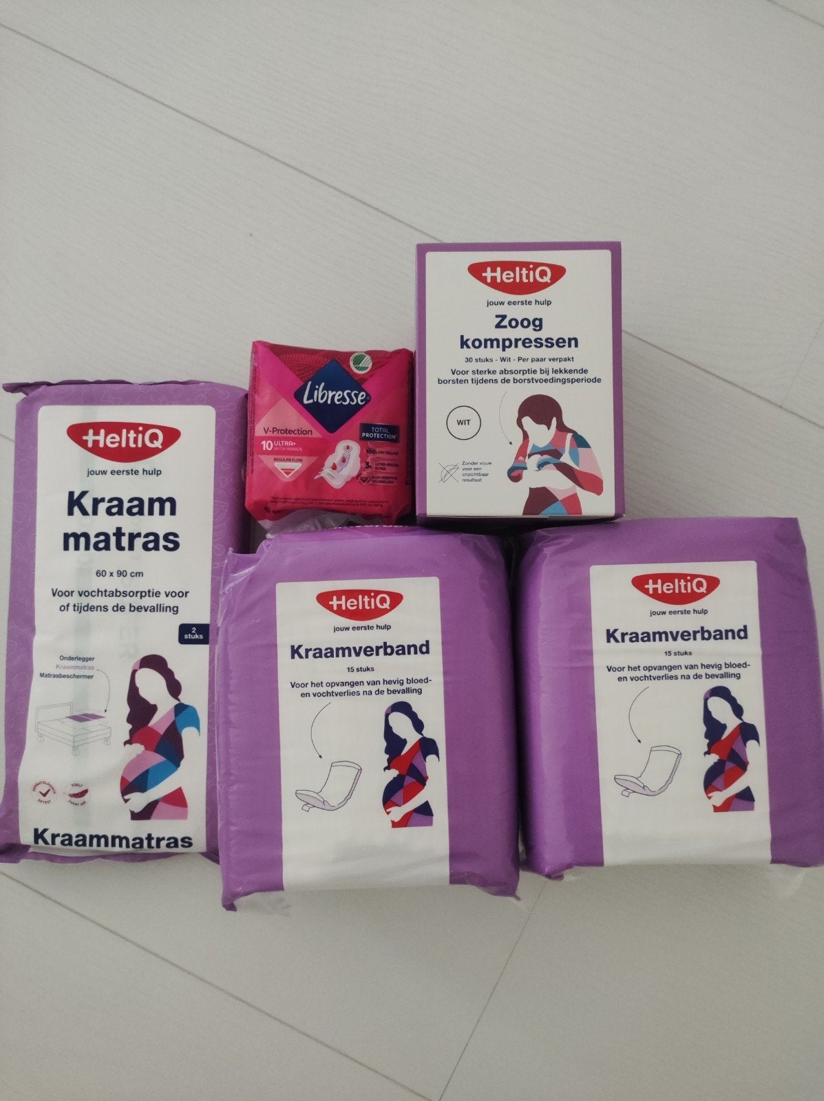 Kraampakket: Matras, Verband, Zoogkompressen & Libresse, Ophalen of Verzenden, Nieuw