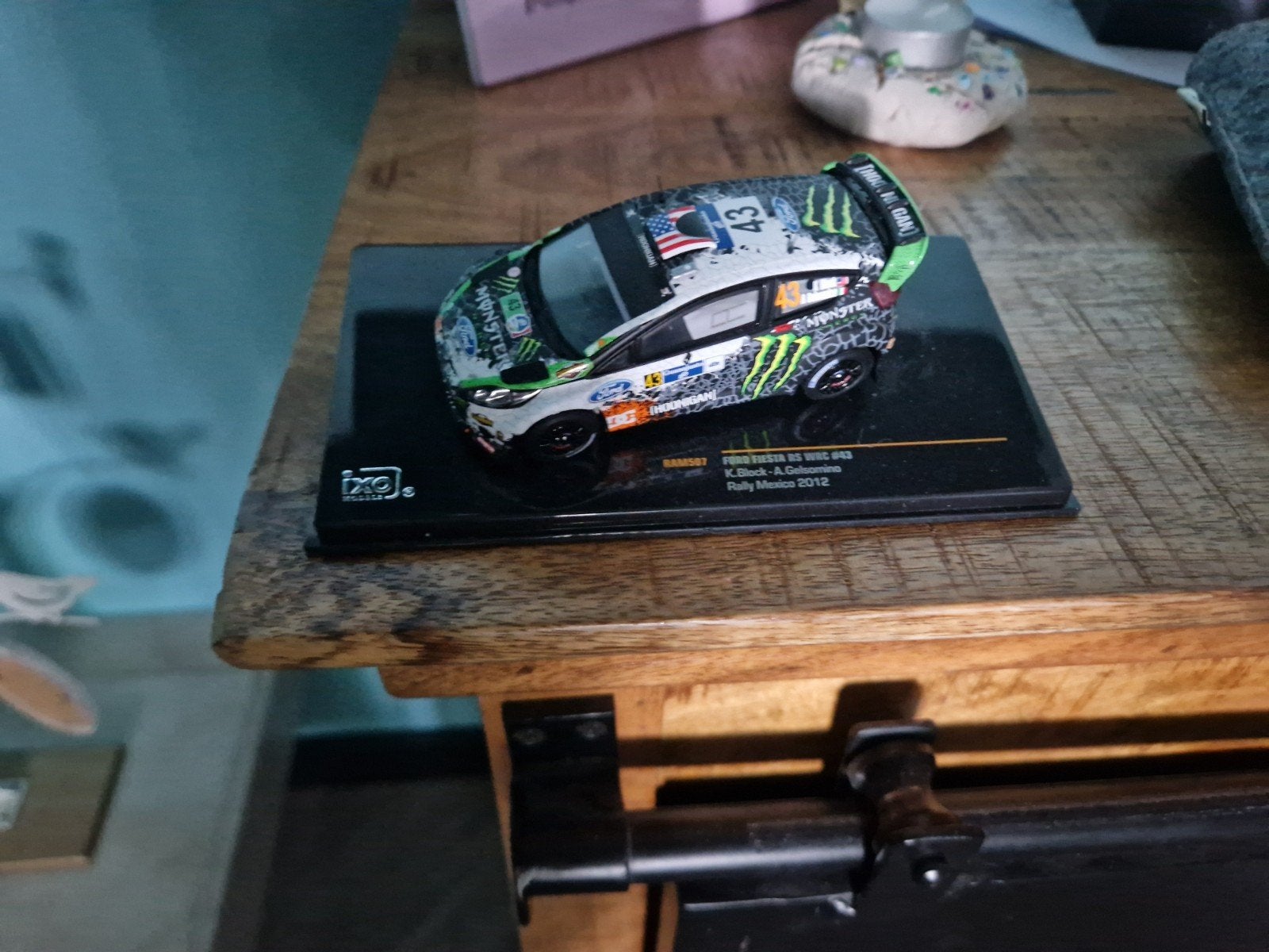 IXO Models Ford Fiesta RS WRC Rally Mexico 2012 Schaal 1:43, Ophalen of Verzenden, Zo goed als nieuw, Auto, Overige merken