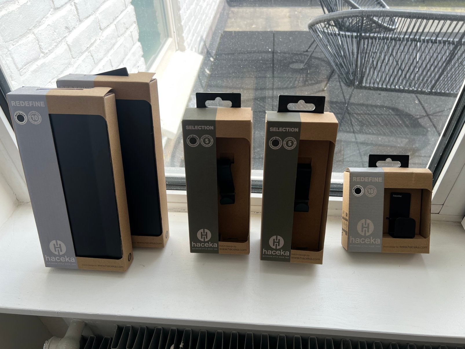 Badkamer accessoires NIEUW IN VERPAKKING, Ophalen, Nieuw, Zwart