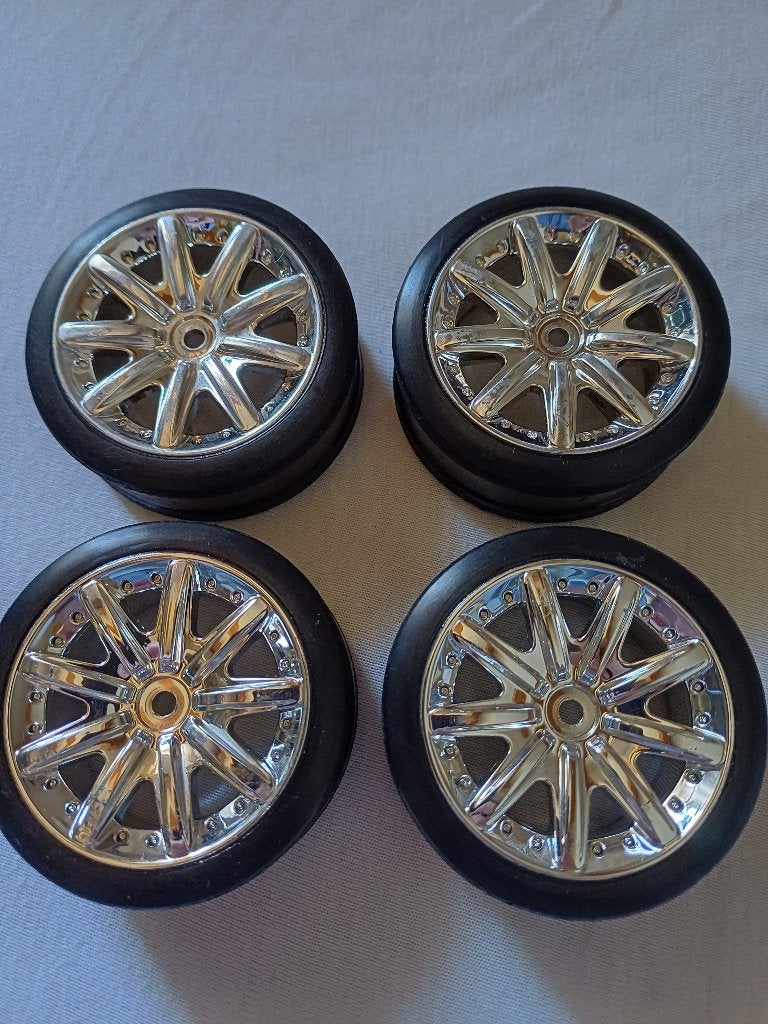 Gebruikte set drift wiel 1/10, Hobby en Vrije tijd, Ophalen of Verzenden, Gebruikt, Schaal 1:10, Onderdeel