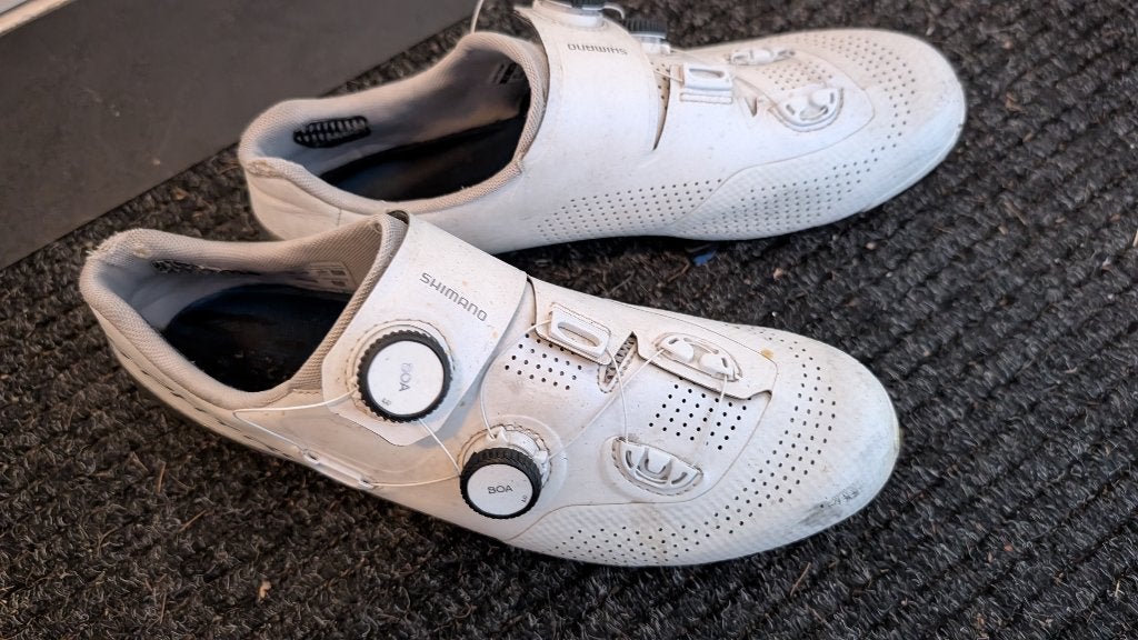 Shimano S-phyre wielrenschoen fietsschoen race maat 46 wit, Gebruikt, Heren, Schoenen, Overige maten