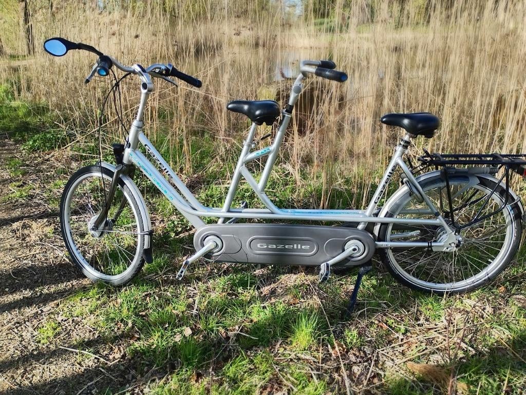 Gazelle tandem, Fietsen en Brommers, Fietsen | Tandems, Minder dan 10 versnellingen, Gebruikt, Gezelle, 55 cm of meer