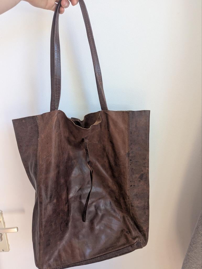 Prachtige leren tas van Borse in Pelle, Made in Italy, Ophalen of Verzenden, Zo goed als nieuw, Schoudertasje