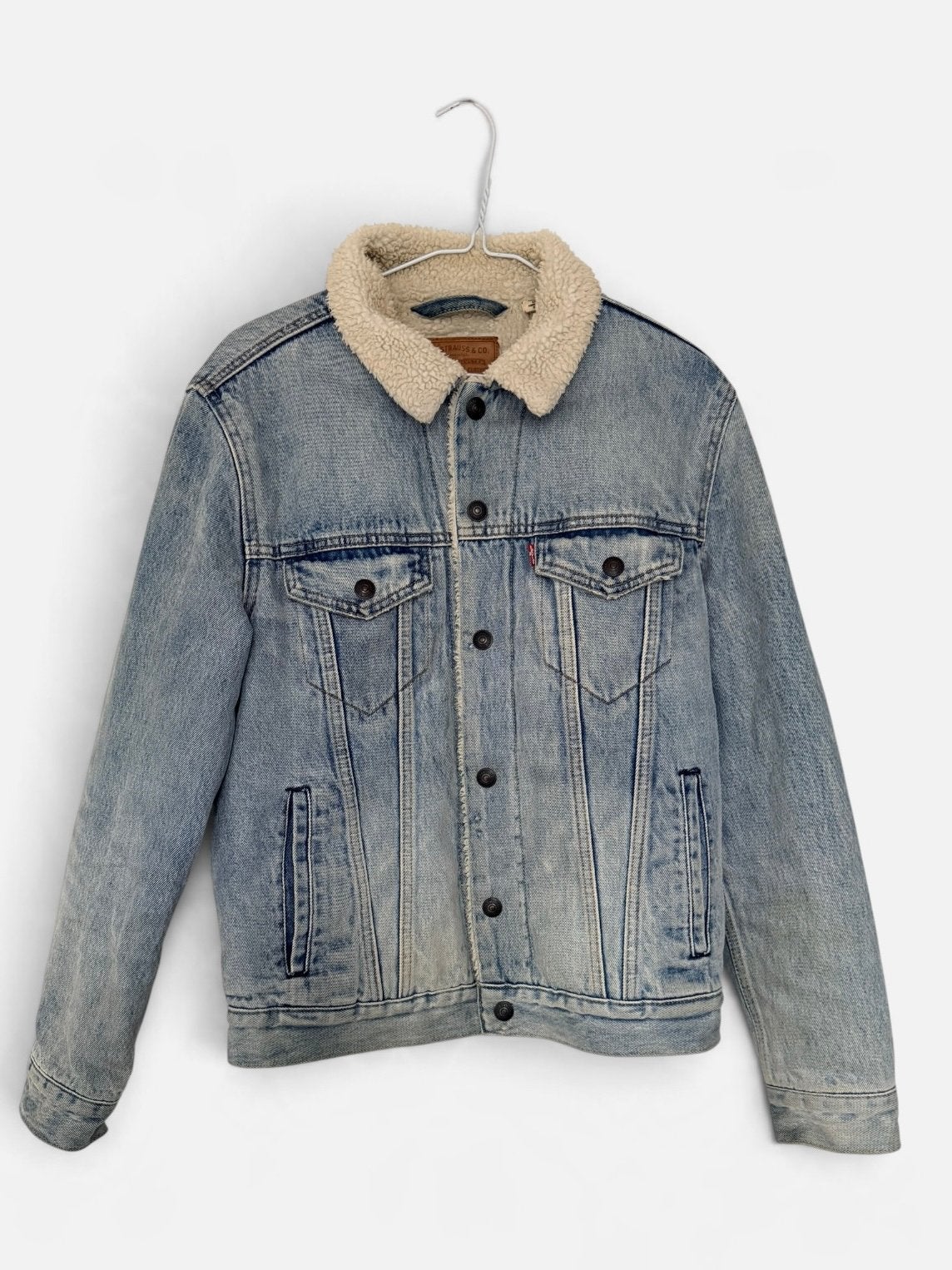 Levi’s Sherpa Trucker Jacket – Heren – Maat S, Ophalen of Verzenden, Nieuw, Maat 46 (S) of kleiner, Blauw