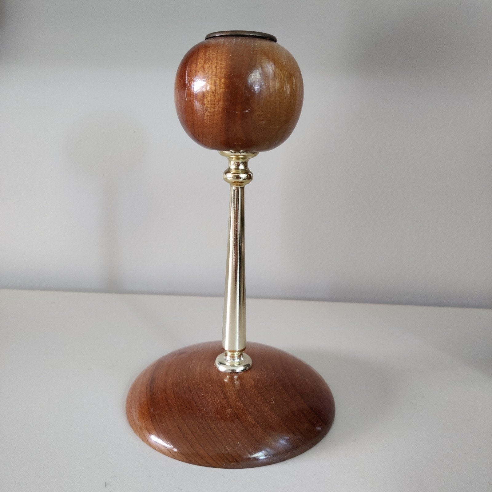 Vintage mirtehouten kandelaar, Deens modern, midden 20e eeuw, Ophalen of Verzenden