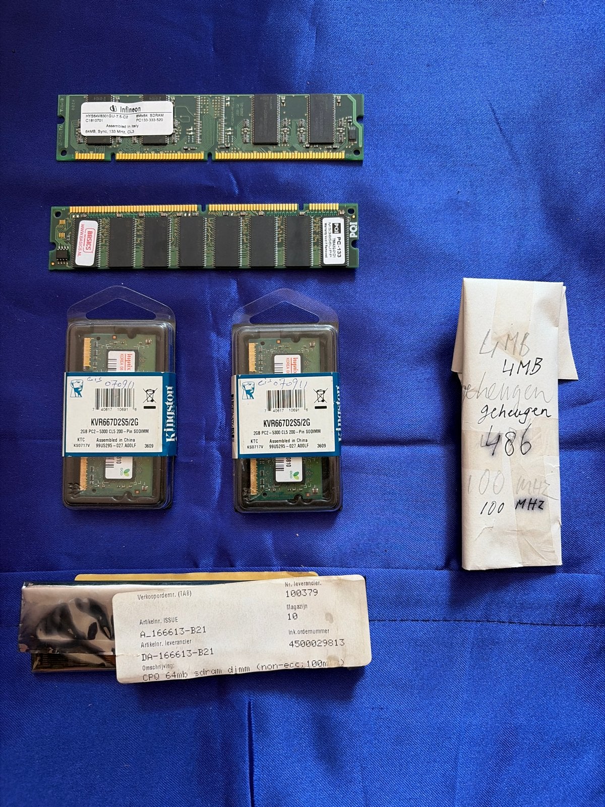 Diverse RAM Geheugenmodules - DDR2, PC-133, 4MB, 64MB, Computers en Software, RAM geheugen, Gebruikt, Ophalen of Verzenden, DDR2