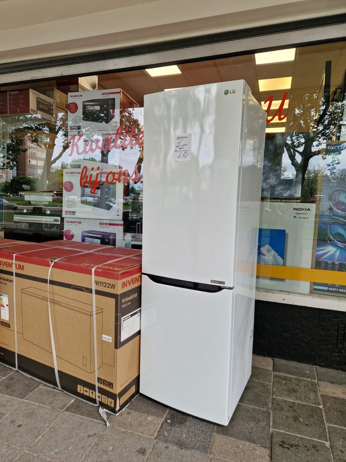 Zo goed als nieuwe LG koelkast wit 2m No Frost, Ophalen, Zo goed als nieuw, Met aparte vriezer, 160 cm of meer