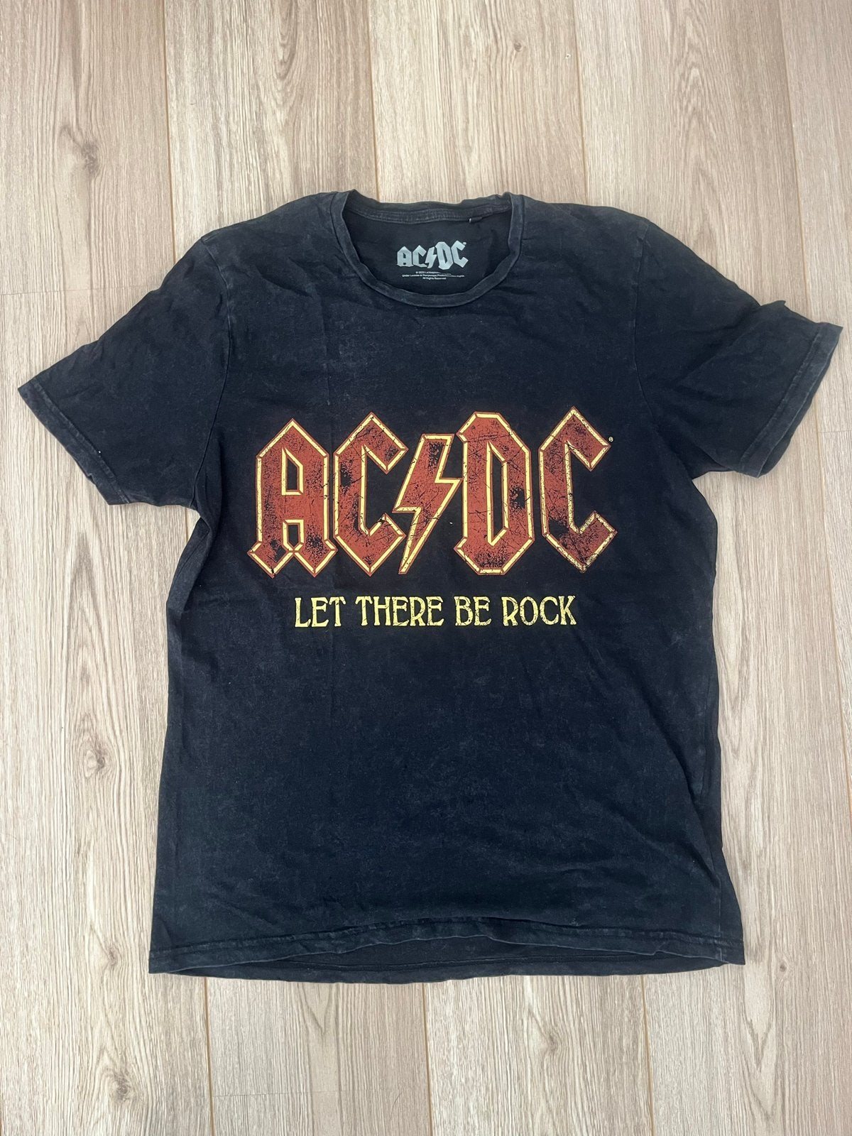 AC/DC "Let There Be Rock" T-shirt - Maat M, Kleding | Heren, Ophalen of Verzenden, Gedragen, Maat 48/50 (M), Zwart