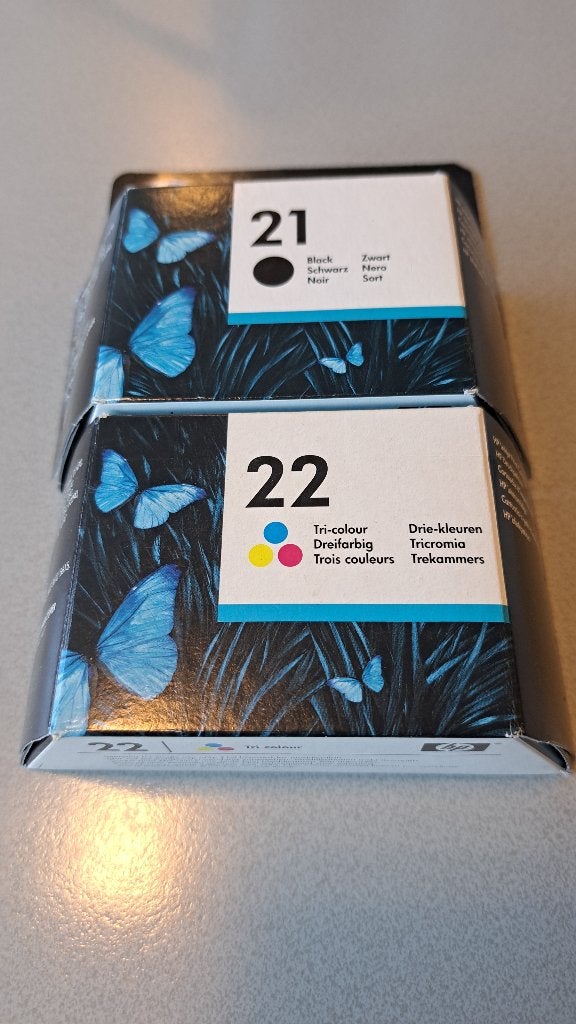 HP 21 zwarte en kleur inktcartridges – Nieuw in verpakking, Ophalen of Verzenden, Nieuw, Cartridge, HP