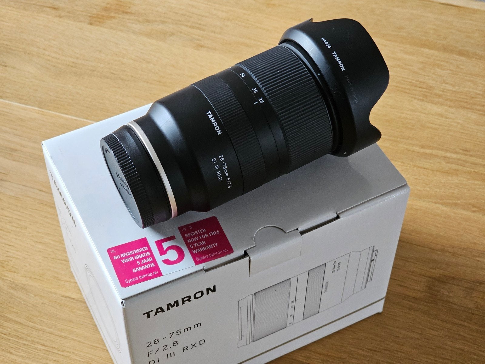Tamron 28-75mm F/2.8 Di III RXD Sony FE Lens, Audio, Tv en Foto, Fotografie | Lenzen en Objectieven, Sony E-mount, Sony, Zo goed als nieuw