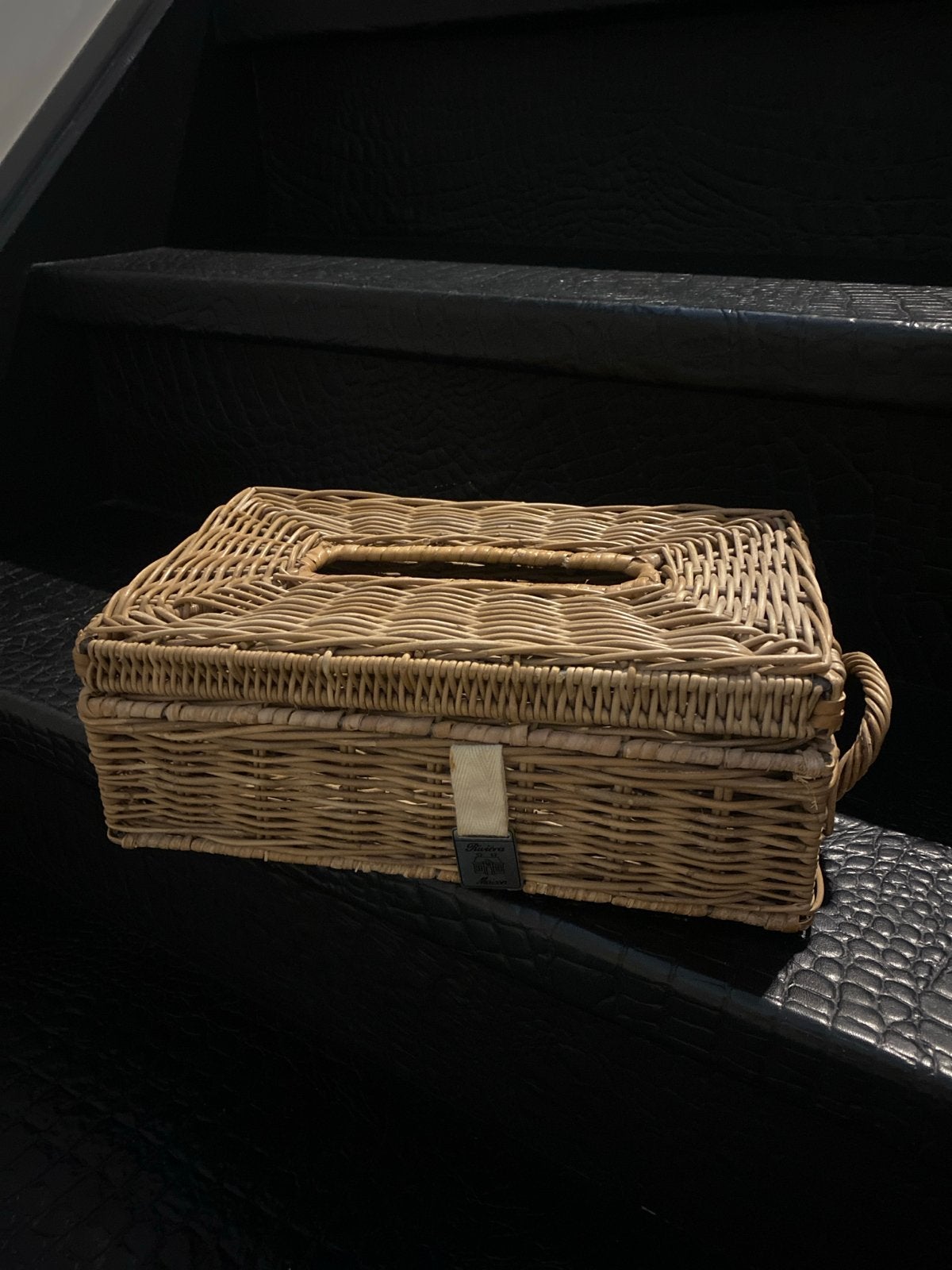 Rotan tissuebox - Landelijke stijl, Ophalen of Verzenden, Natuurlijk materiaal, Bruin, Landelijk