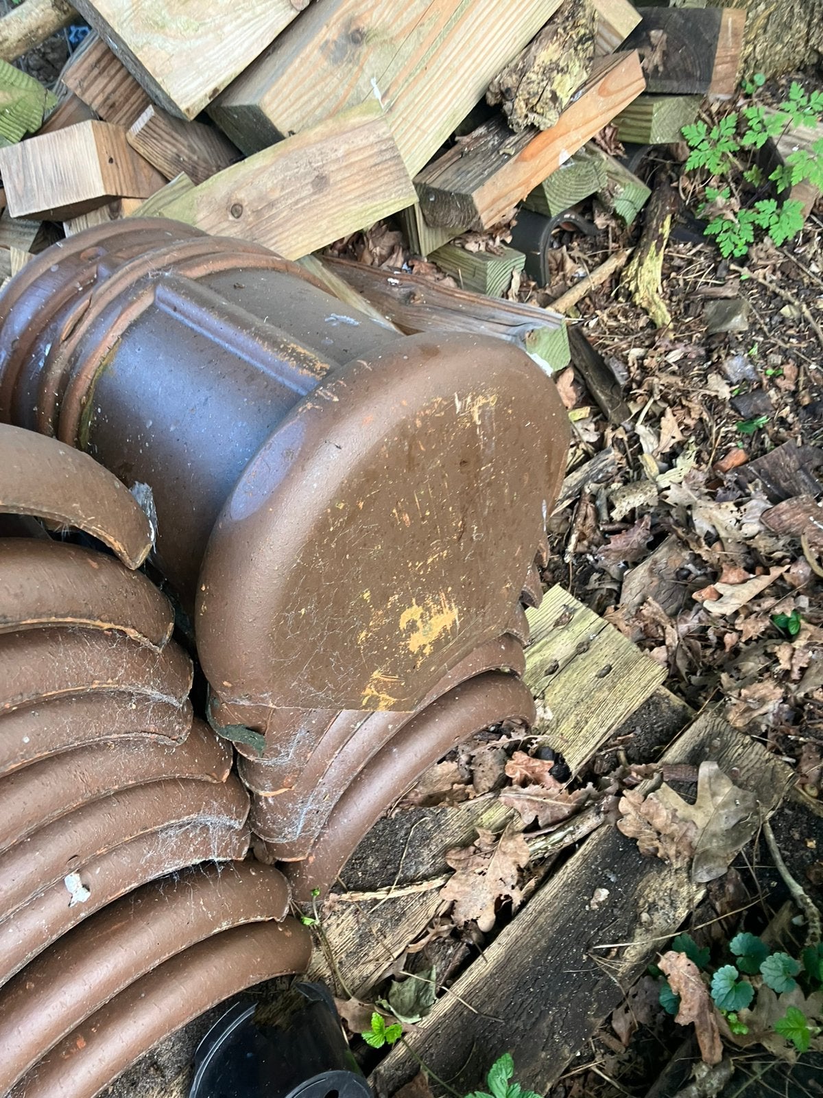 15 nokvorsten en 1 eindvorst te koop, kleur bruin, Doe-het-zelf en Verbouw, Dakpannen en Dakbedekking, Ophalen, Gebruikt, Minder dan 5 m²