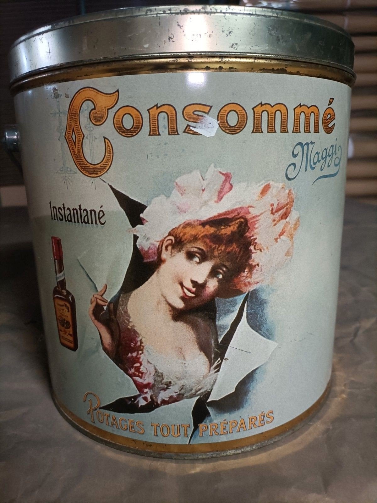 groot Vintage Maggi Consommé blik - Decoratief verzamelobjec, Ophalen of Verzenden