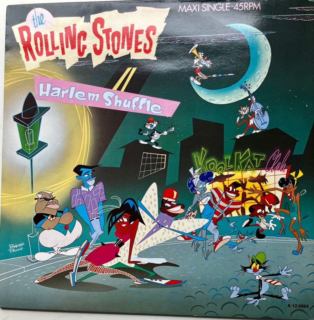 MP507 MAXI Rolling Stones Harlem Shuffle  Hol86 €10, Gebruikt, Ophalen of Verzenden, Fotohoes, 12 inch
