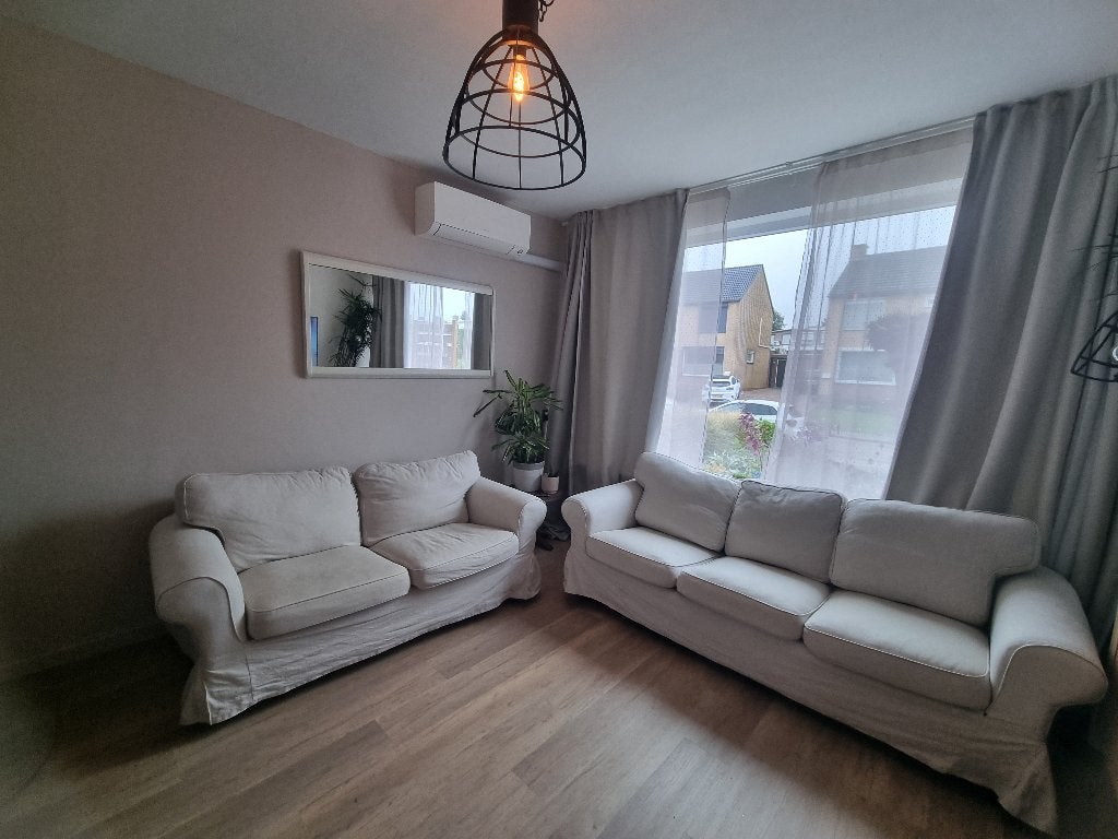 Ikea Ektrop bank Beige  2 zits en 3 zits, Huis en Inrichting, Ophalen, Gebruikt, 75 tot 100 cm, Landelijk
