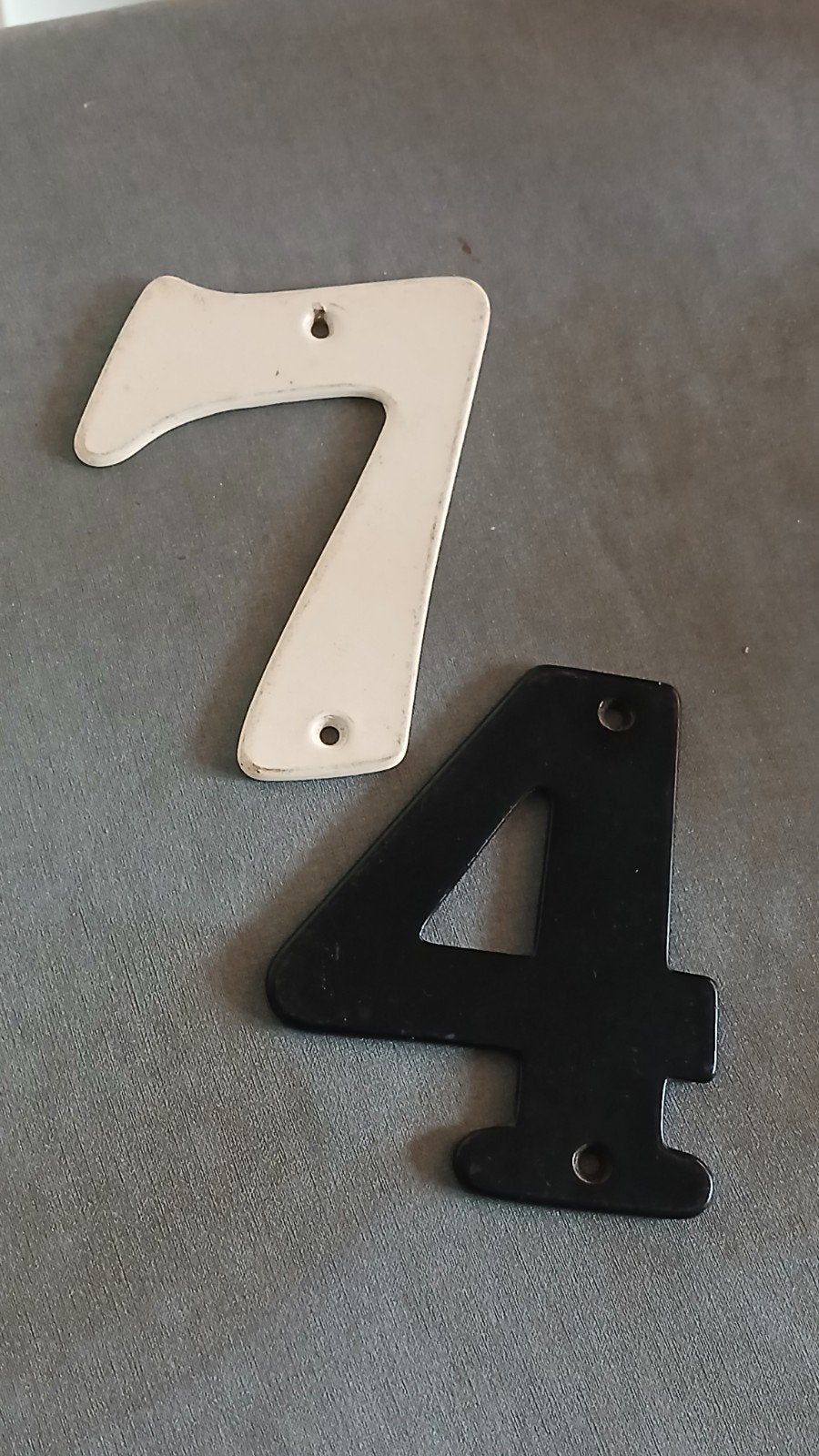 Huisnummer 4, 7, 47 of 74 zwart wit metaal, Doe-het-zelf en Verbouw, Ophalen of Verzenden, Overige typen