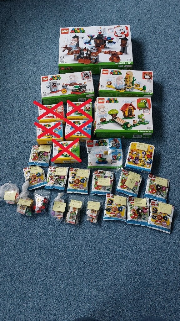 Lego Super Mario - diverse sets - compleet, Lego, Ophalen of Verzenden, Zo goed als nieuw, Complete set
