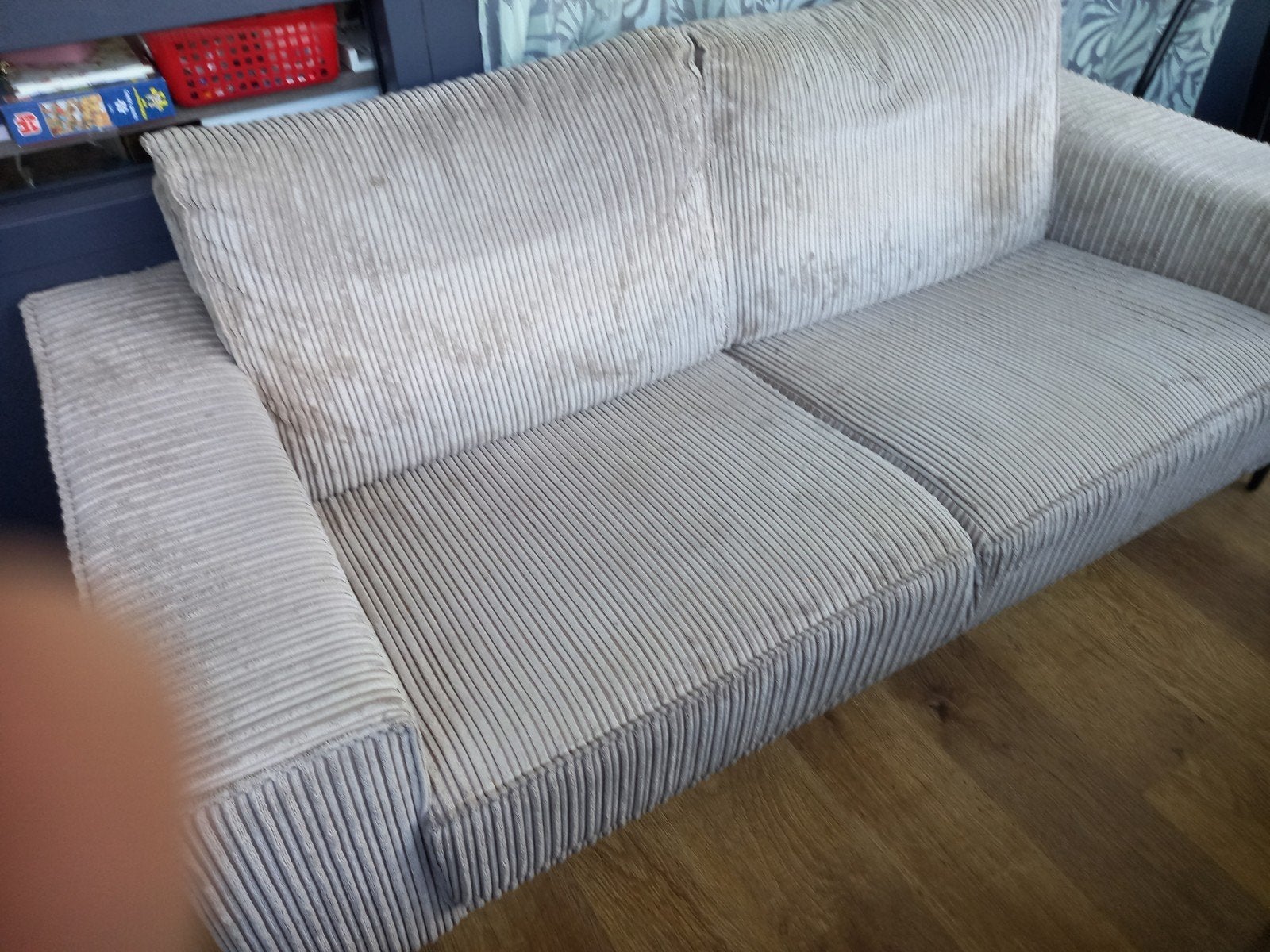 zeer nette rib bankstel en salontafel, Huis en Inrichting, Ophalen, 100 tot 150 cm, 50 tot 100 cm, Zo goed als nieuw