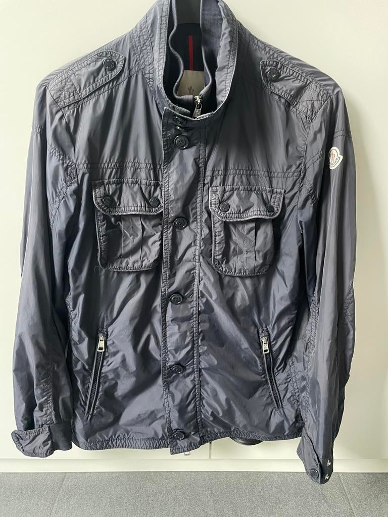 Moncler heren zomerjas, blauw, maat 3 (48-50), Ophalen of Verzenden, Gedragen, Maat 48/50 (M), Blauw