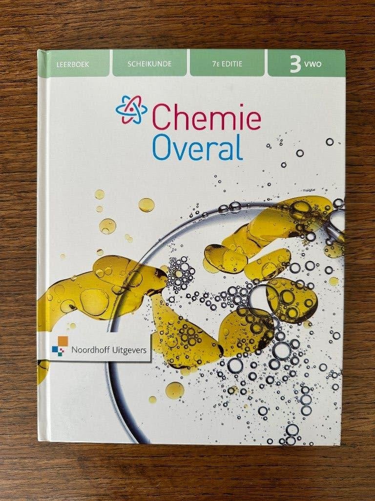 Chemie Overal 3 VWO Scheikunde Leerboek 5e editie, VWO, Scheikunde, Ophalen of Verzenden, Zo goed als nieuw