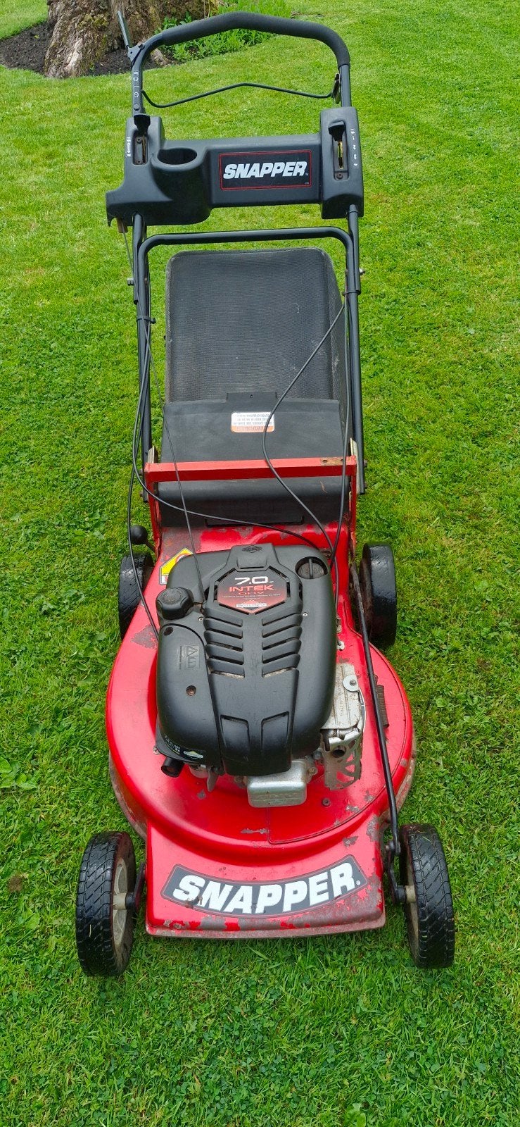 Snapper 53 cm aangedreven met 3 versnellings 7pk en mulchkit, Ophalen, Cirkelmaaier, Gebruikt, Versnellingen