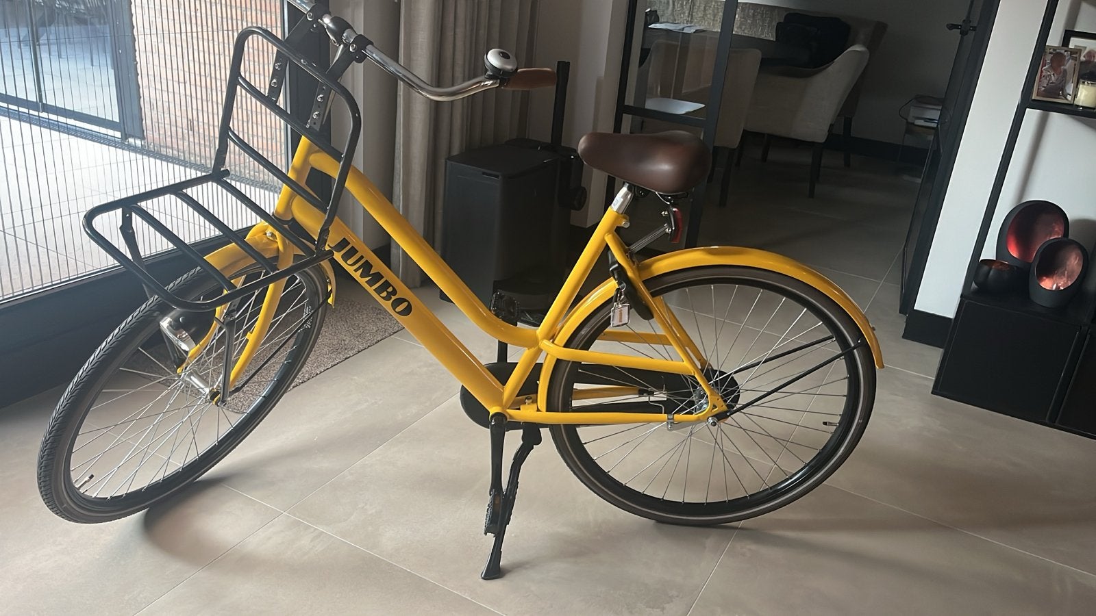 Jumbo Transportfiets Geel met Voordrager, Terugtraprem, 53 tot 56 cm, Nieuw, Ophalen