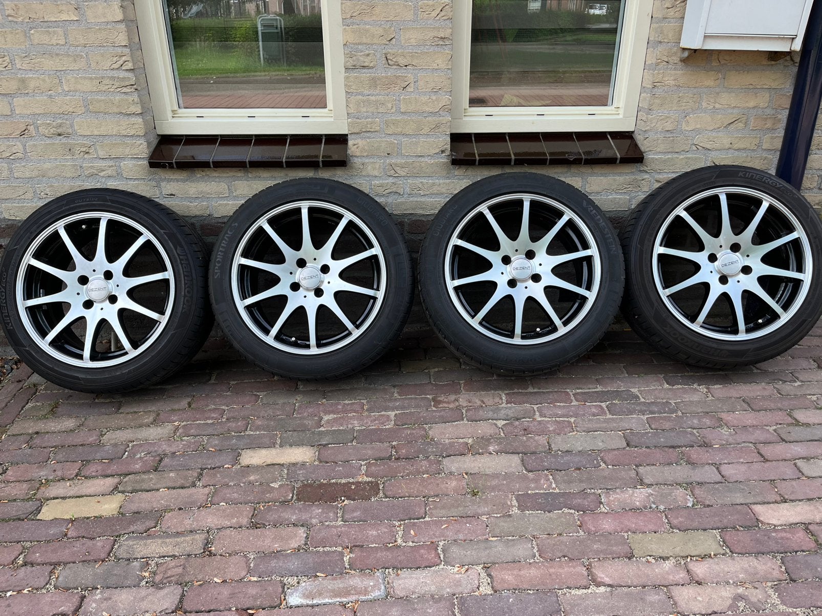 Mooie set LM velgen met goede banden 195-50-16, Auto-onderdelen, Banden en Velgen, Ophalen, 16 inch, Band(en), 195 mm