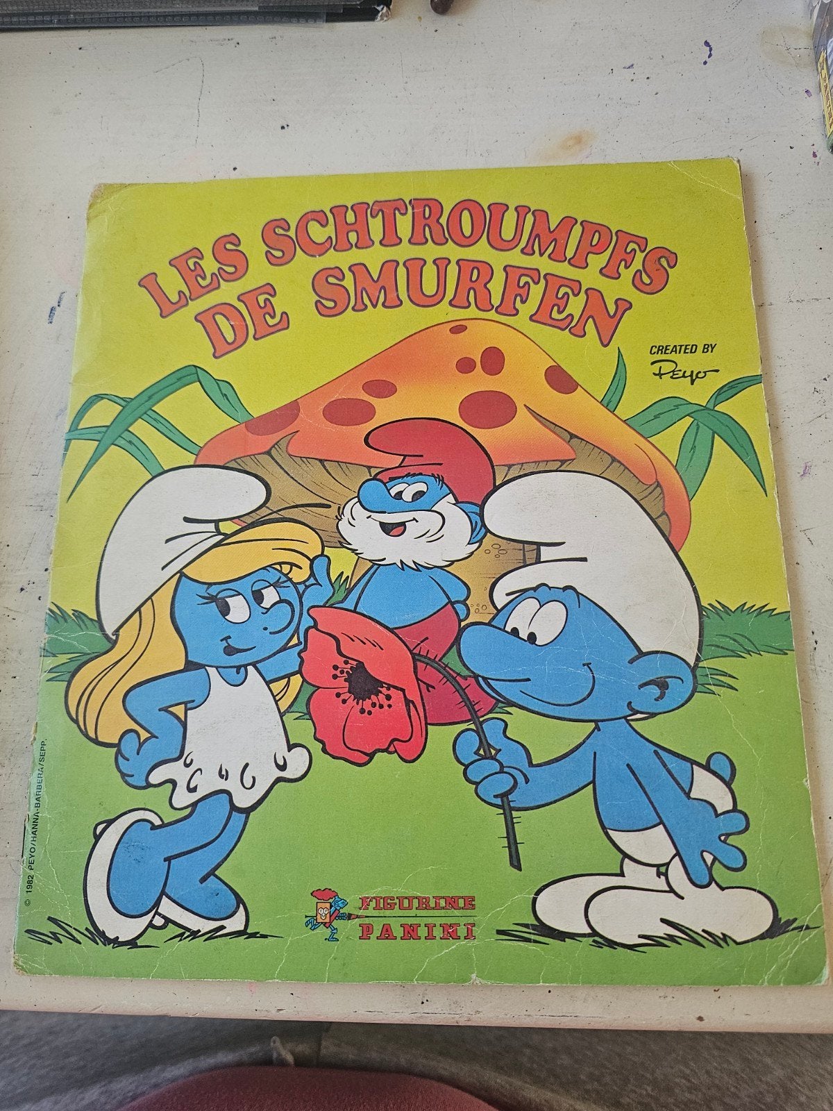 Les Schtroumpfs / De Smurfen - Panini Stickerboek (1982), Ophalen of Verzenden
