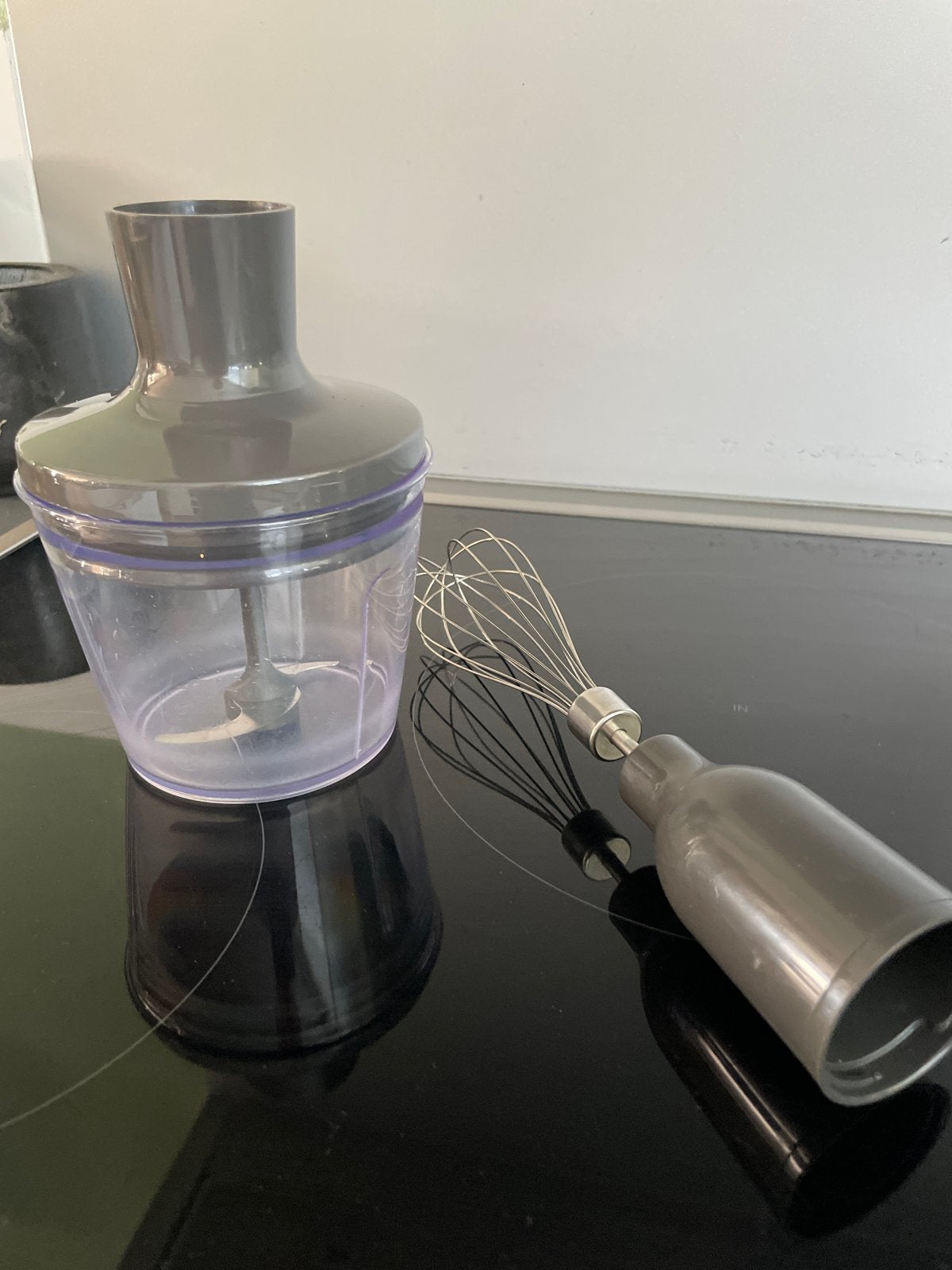 Tefal staafmixer ONDERDELEN hakmolen en garde -, 2 snelheden, Ophalen of Verzenden, Zo goed als nieuw, Vaatwasserbestendig
