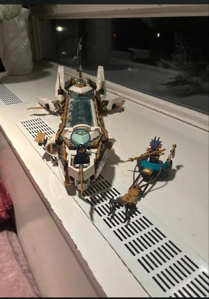Lego Ninjago schip en kleine boot, Inclusief minifiguren, Gebruikt, Lego, Ophalen of Verzenden