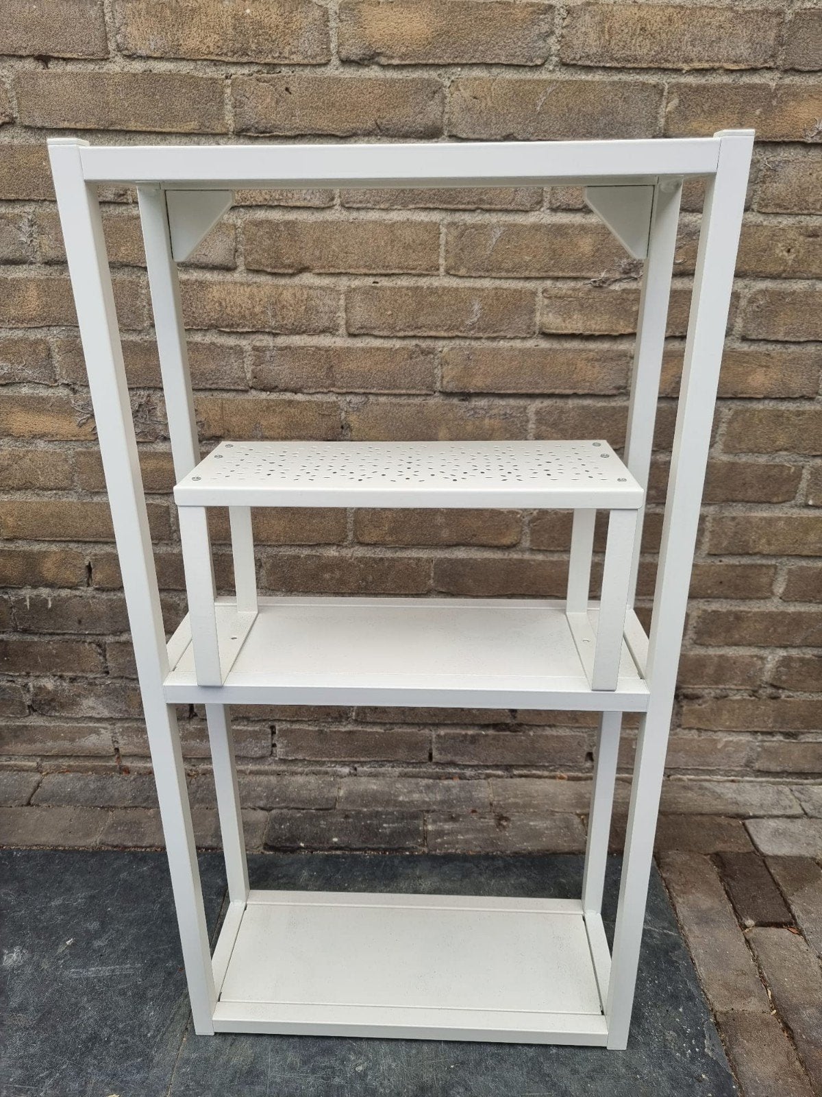 IKEA ENHET Wandframe met planken + VARIERA inzet, Wit, Ophalen, Met plank(en), Minder dan 50 cm, Zo goed als nieuw
